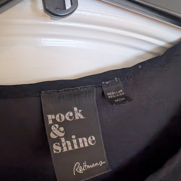 Reitmans Rock And Shine Size M Black Chiffon Dress With Dots - Picture 6 of 7